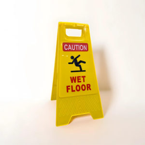 Wet Floor Yellow Tent Sign Holder - Wet Floor