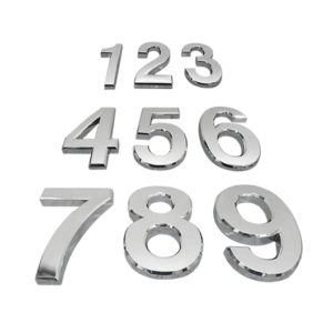 3D Numbers Chrome Numbers