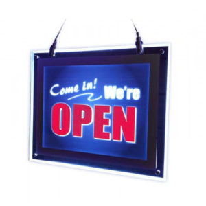 CA004OPEN Slim Acrylic Lightbox "Open" Sign - CA004OPEN