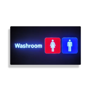 Illuminated Acrylic Washroom Sign