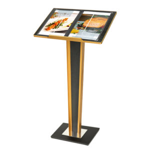 MS043BLK RECEPTION COUNTER STAND WITH LITERATURE HOLDER - MS043BLK