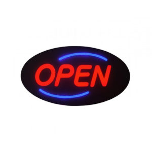 OPEN019 LED Oval 'OPEN' Sign - OPEN019