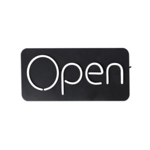 OPEN2032W Single White Plastic Neon - OPEN2032W